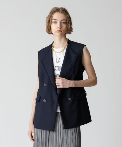 allureville アルアバイル バスケットフリンジジレ 麻調カルゼフリンジジレ|allureville OFFICIAL SITE / ONLINE