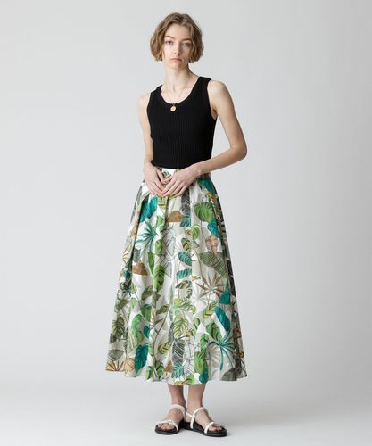 グリーンリーフプリントタックスカート|allureville OFFICIAL SITE