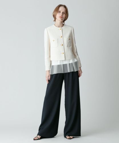 スラブツイードタックワイドパンツ|allureville OFFICIAL SITE