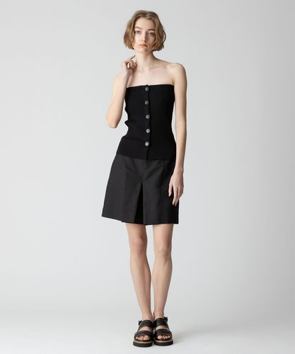 リネン/ポリエステルハイライズショートパンツ|allureville OFFICIAL