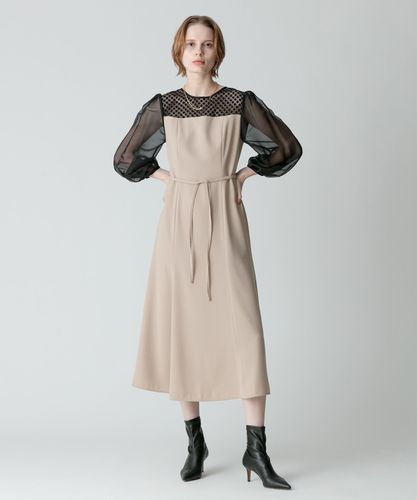 アルアバイル　ルルウィルビー サテンドットノースリーブワンピース LOULOU WILLOUGHBY】サテンドットノースリーブワンピース|allureville