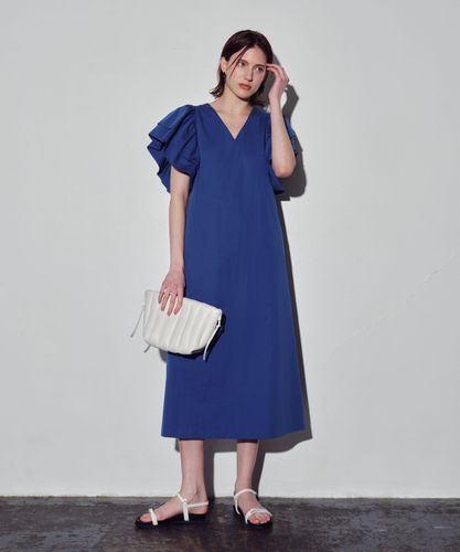 専用【allureville】　ベルト付きギャザーワンピース　ノースリーブワンピ 美品✨アルアバイル ベルト付きギャザーワンピース ノースリーブ