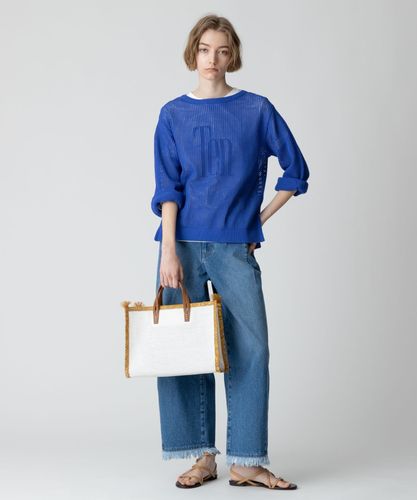 etoile_momグレーxs X-girl（エックスガール）の「EMBLEM V-NECK KNIT TOP（ニット