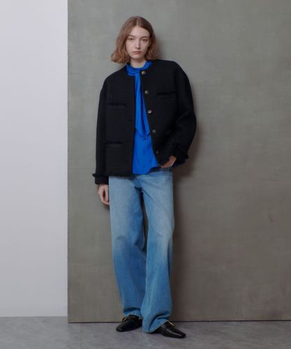 ロービングツイードクルーネックジャケット|allureville OFFICIAL SITE