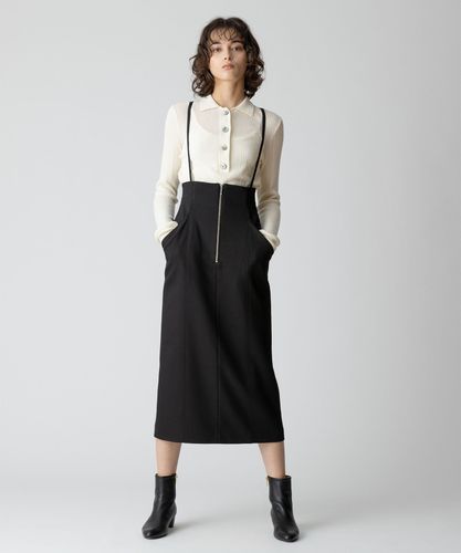 allureville フロントジップサスペンダースカート アルアバイル フロントジップサスペンダースカート|allureville OFFICIAL SITE