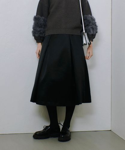 ソフトサテンバックフリルナロースカート|allureville OFFICIAL SITE