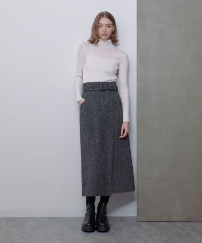 セットアップ対応可能】ヘリンボンツイードナロースカート
