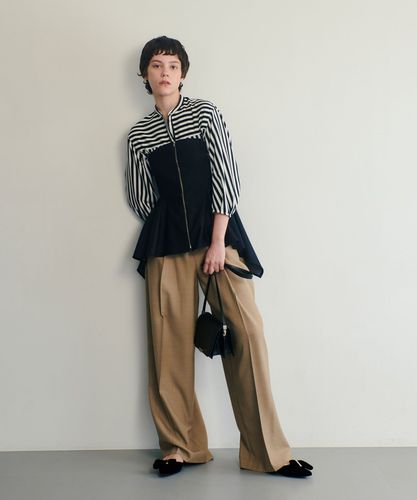 allureville アルアバイル セットアップ 千鳥柄  パンツ タグ付き ギャバタックモダンワイドパンツ|allureville OFFICIAL SITE