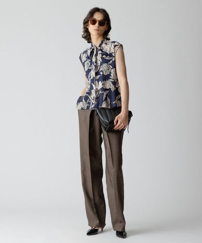 allureville / アルアバイル シアーショートギャザリングブラウス 楊柳シアーフラワープリントブラウス|allureville OFFICIAL SITE