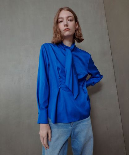 allureville アルアバイル とろみブラウス ボウタイ風　ハイネック allureville アルアバイル とろみブラウス ボウタイ風 ハイネック