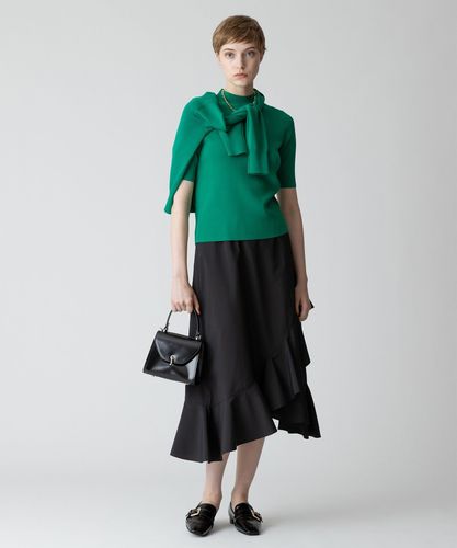 allureville / アルアバイル ◇総針モックネック5分袖プルオーバー allureville ⁄ アルアバイル ◇ 総針モックネック5分袖プルオーバー 極