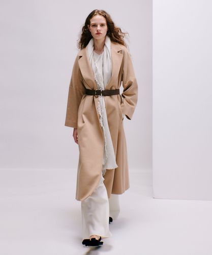 ポリエステルショールカラーミドルタケコート|allureville OFFICIAL