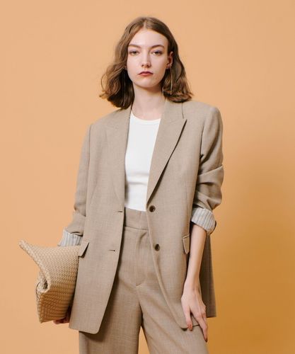 美品◎ルビアム リネン ホップサック テーラードジャケット アイボリー 20251010170_36a5e6a6c3f6367df2