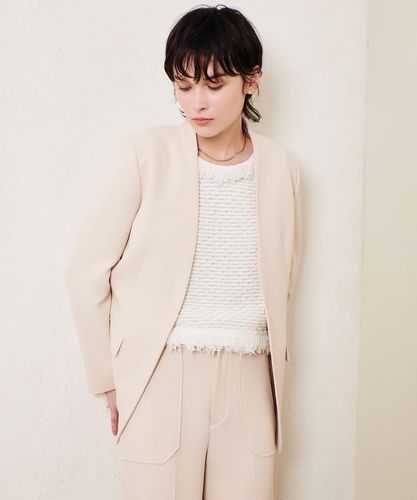 マットストレッチノーカラージャケット|allureville OFFICIAL SITE