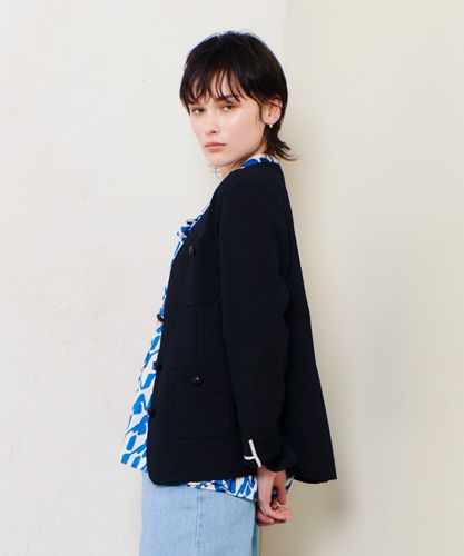 allureville/レノクロスノーカラーポケットジャケット レノクロスノーカラーポケットジャケット|allureville OFFICIAL