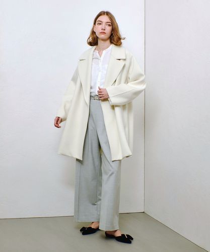 新品allureville/ストレッチタックワイドパンツ  セール ギャバタックモダンワイドパンツ （その他パンツ