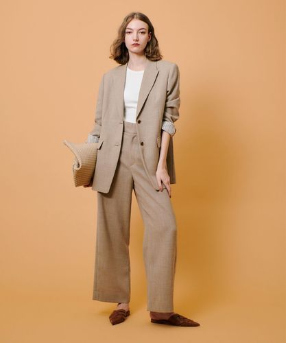 リネンライクタックワイドパンツ|allureville OFFICIAL SITE