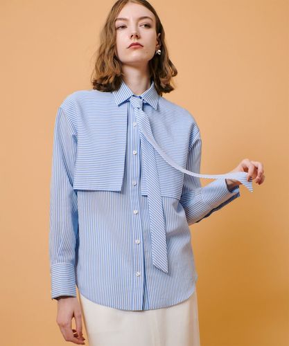 h beauty&youth ストライプシャツ シャツ S tシャツ ブルゾン セール】スラブ ストライプ レギュラー フォルム テーパード