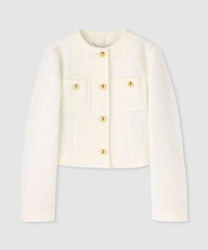 ダブルビーバーノーカラージャケット|allureville OFFICIAL SITE