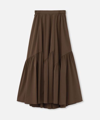 値下げ★アルチビオ のセットアップ　キャメルトップ＆前後異柄スカート⭐︎36 LOULOU WILLOUGHBY】ジップアップタックスカート