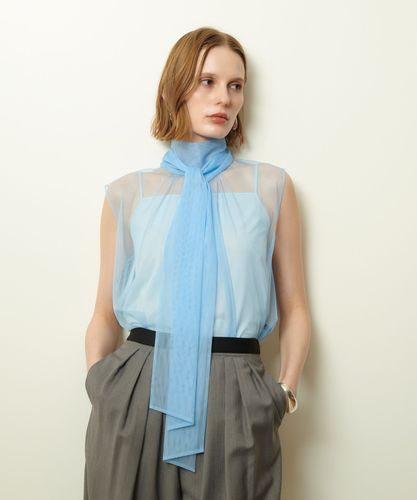 【週末限定価格】アルアバイル リボン ボウタイ ブラウス LOULOU WILLOUGHBY】ダブルクロス袖リボンブラウス