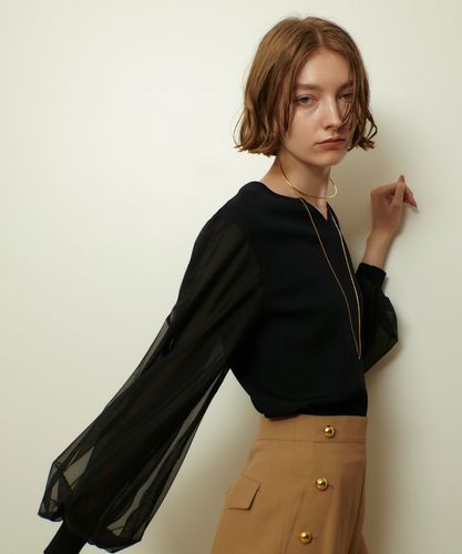 Sourire (スリール) チュールスリーブプルオーバー|allureville OFFICIAL SITE