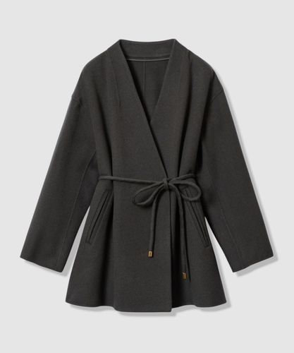 ♦︎新品♦︎PASSIONE♦︎ノーカラー ウール コクーンコート♦︎ Wビーバーノーカラーコクーンコート|allureville OFFICIAL SITE