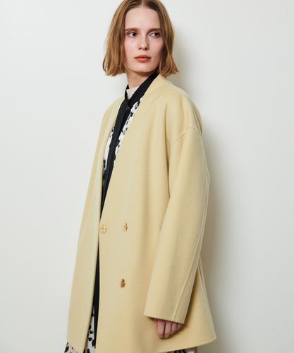 カシミヤ混リバーミドルラップコート|allureville OFFICIAL SITE カシミヤ混リバーミドルラップコート|allureville OFFICIAL SITE