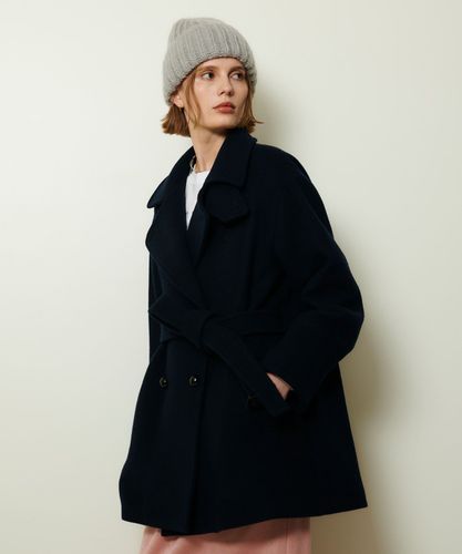 美品アルアバイルラムメルトンピーコート パイルメルトンデザインPコート|allureville OFFICIAL SITE