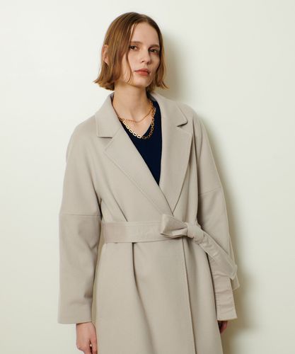 美品✨アルアバイル 2024SS ポリエステルショールカラーミドルタケ