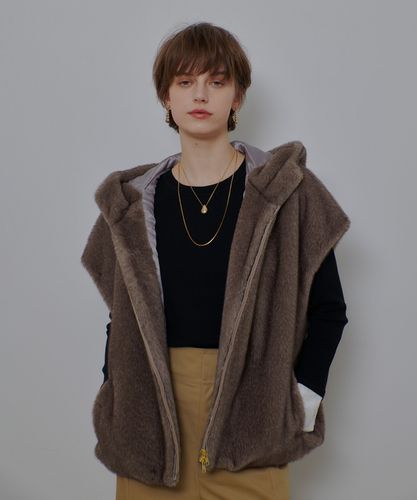 アルアバイル　リバーシブルボアロングジレ　02 M リバーシブルボアロングジレ|allureville OFFICIAL SITE / ONLINE SHOP