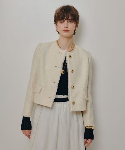 ジオリカツイードラウンドネックジャケット|allureville OFFICIAL SITE