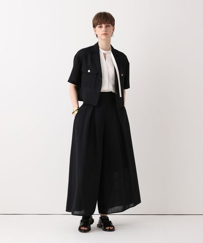 美品✨アルアバイル FRALPIツイードジレ ブラック　M カラミフレアースカートパンツ|allureville OFFICIAL SITE / ONLINE