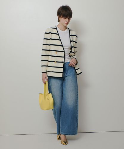 ガーターノーカラーニットジャケット|allureville OFFICIAL SITE