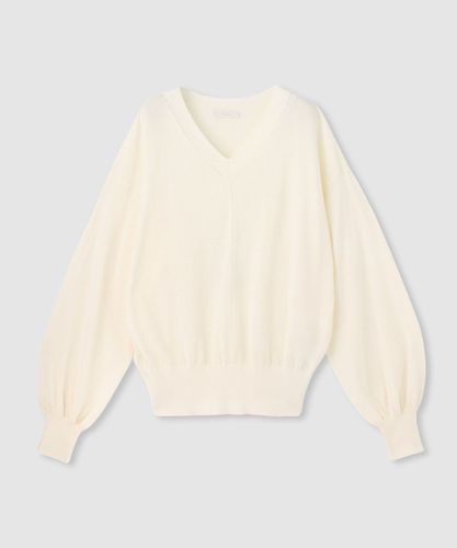 ルルウィルビー 25AW フェザーボーダーカーディガン ニット 長袖 2 ◇【LOULOU WILLOUGHBY】フェザーボーダーカーディガン|allureville