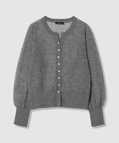 エンブロイダリードットフェイクファーカフスカーディガン|allureville