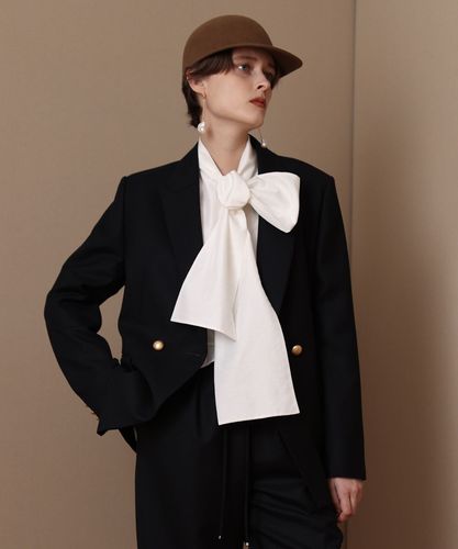リジッドデニムライクブルゾン|allureville OFFICIAL SITE / ONLINE