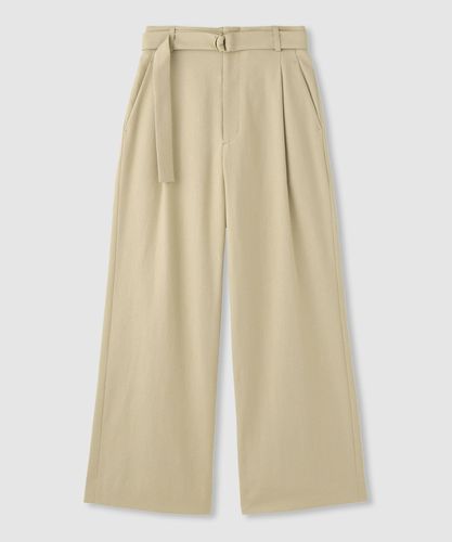 【美品】BRUNELLO CUCINELLI 白タックワイドパンツ コットン42 シェルタリングタックワイドパンツ|allureville OFFICIAL SITE