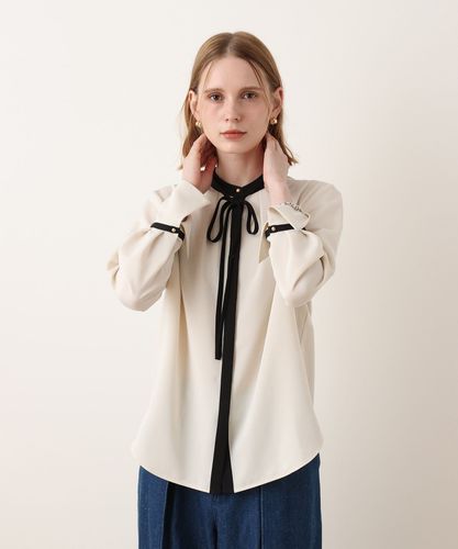 シアーチェックボウブラウス|allureville OFFICIAL SITE / ONLINE SHOP