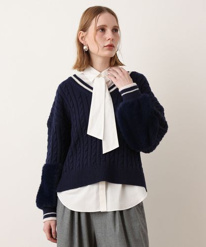 ハイツイストコットンV カーディガン|allureville OFFICIAL SITE