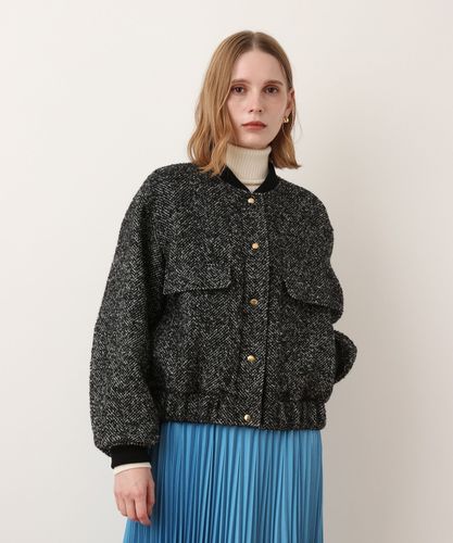 ジオリカツイードラウンドネックジャケット|allureville OFFICIAL SITE