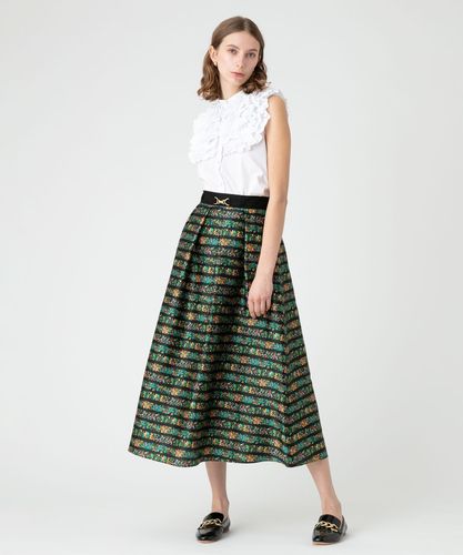 【LOULOU WILLOUGHBY】ボーダーフラワースカート LOULOU WILLOUGHBY】ボーダーフラワースカート|allureville