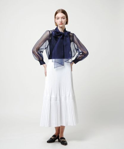 ￼ allureville チュールフレアプリーツコンビスカート モカ LOULOU WILLOUGHBY】マジョリカプリーツスカート|allureville