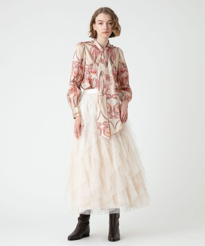 LOULOU WILLOUGHBY】ハーネスプリントリボンブラウス|allureville