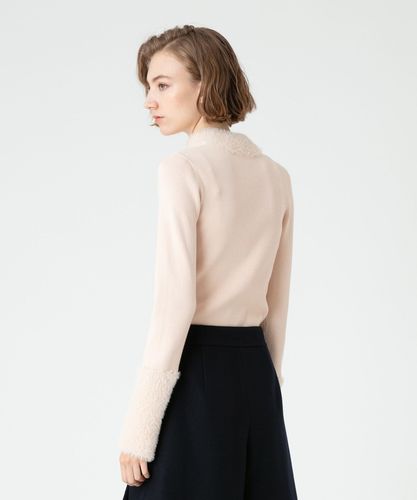 Loulou Willoughby ファーアクセントニット ◇【LOULOU WILLOUGHBY】ファーアクセントプルオーバー （ニット