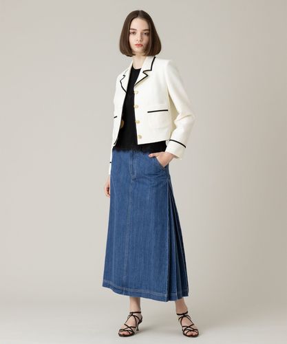 LOULOU WILLOUGHBY】ブライトツイードバイカラージャケット