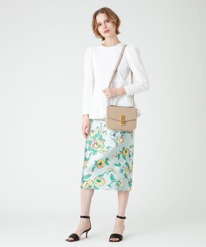 美品✨LOULOU WILLOUGHBY ブルゾン ジャガード ホワイト LOULOU WILLOUGHBY】ETIQUE フラワージャガードタイトスカート