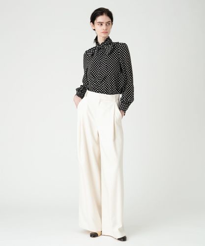 LOULOU WILLOUGHBY】デシンドットフリルボウタイブラウス