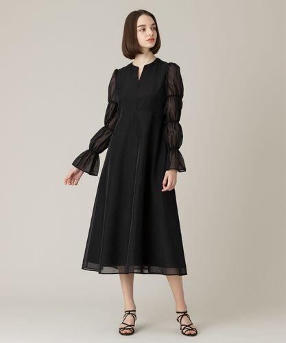 バラLOULOU WILLOUGHBYワンピース黒 LOULOU WILLOUGHBY】ブライトコールタックワンピース|allureville