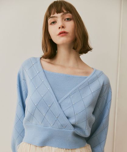 CAPRICIEUX LEMAGE ボンディングカシュクールプルオーバー ボンディングカシュクールプルオーバー | CAPRICIEUX LE'MAGE